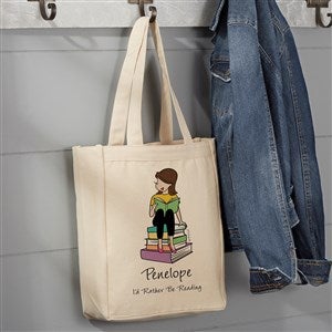 Book Lover philoSophies Personalized Canvas Tote Bags - Small - 52453-S