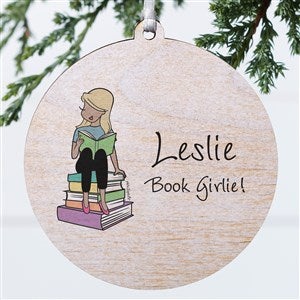 Book Lover philoSophies® Personalized Ornament-3.75quot; Wood - 1 Sided - 52454-1W