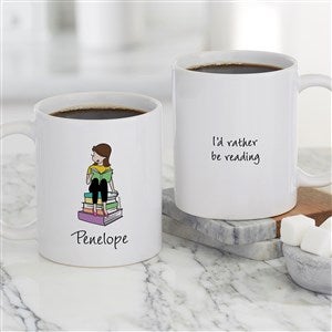 Book Lover philoSophies® Personalized Coffee Mug 11oz.- White - 52456-S