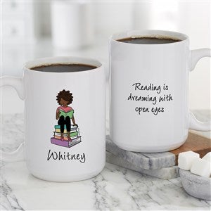 Book Lover philoSophies® Personalized Coffee Mug 15 oz.- White - 52456-L