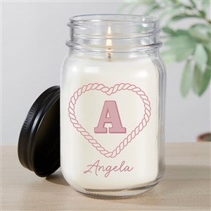 Kittenish Personalized Heart Mason Jar Candle - 52512