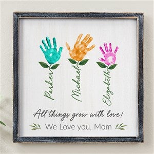 Hands of Love Blackwashed Frame Wall Art- 12quot;x12quot; - 52592B-12x12