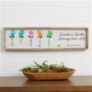 Handprint Art Whitewashed Frame Wall Art- 30x8 - 52592W-30x8