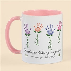 Handprint Art Personalized Coffee Mug 11 oz.- Pink - 52597-P