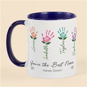 Handprint Art Personalized Coffee Mug 11 oz.- Blue - 52597-BL