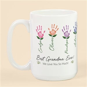 Handprint Art Personalized Coffee Mug 15 oz.- White - 52597-L