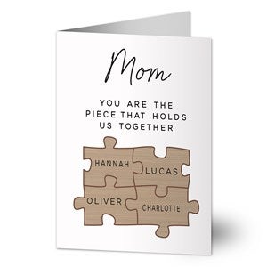 Her Puzzle Pieces Personalized Greeting Card - 52606