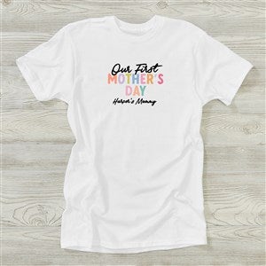 Colorful First Mothers Day Personalized Hanes® T-Shirt - 52607-T