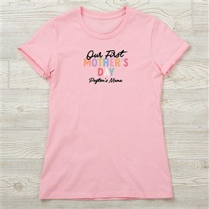 Colorful First Mothers Day Personalized Next Level™ Ladies Fitted Tee - 52607-NL