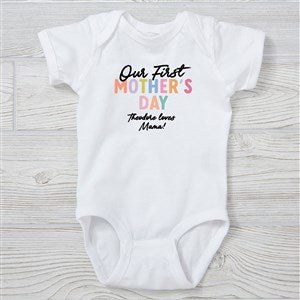 Colorful First Mothers Day Personalized Baby Bodysuit - 52608-CBB