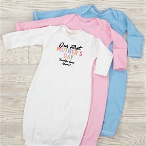 Colorful First Mothers Day Personalized Baby Gown - 52608-G