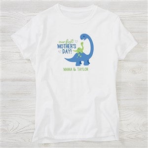 First Mothers Day Dino Personalized Hanes® Ladies Fitted Tee - 52610-FT