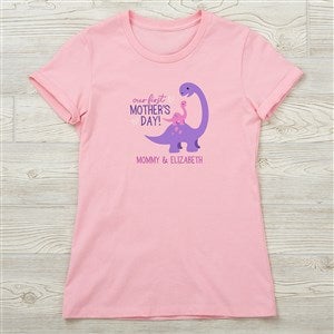 First Mothers Day Dino Personalized Next Level™ Ladies Fitted Tee - 52610-NL