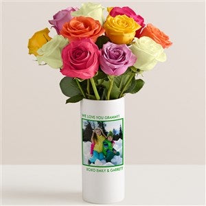 Picture Perfect Personalized Floral Bouquet Vase - 52627