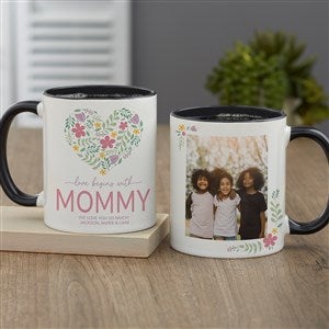 Love Begins With Mom Personalized Photo Coffee Mug 11 oz.- Black - 52629-B