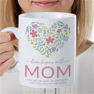 Love Begins With Mom Personalized 30 oz. Oversized Coffee Mug - 52656