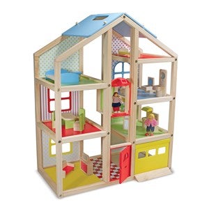 Melissa  Doug® Wooden Hi-Rise Dollhouse - 52678D