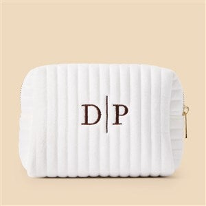 Classic Celebrations Embroidered Velvet Makeup Bag - Ivory - 52687-SI