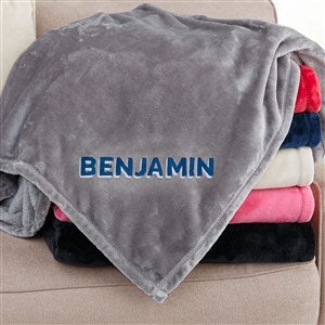 Shadow Name Personalized 60x80 Grey Fleece Blanket - 52812-LG