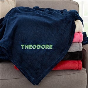 Shadow Name Personalized 50x60 Navy Fleece Blanket - 52812-SN