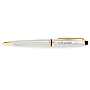 Engraved Waterman Expert 3 Stainless and Gold Ballpoint Pen - 52844