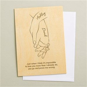 Hand in Hand Personalized 5x7 Wooden Greeting Card - 52851