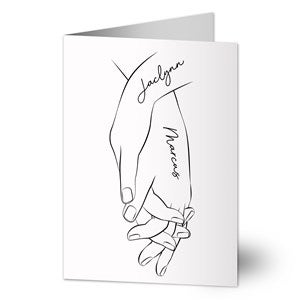 Hand in Hand Personalized Greeting Card - 52852