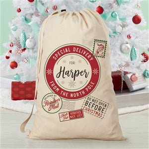 North Pole Delivery Personalized Santa Toy Sack - 52855