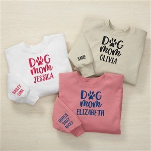 Dog Mom Embroidered Hanes® Adult Crewneck Sweatshirt - 52858