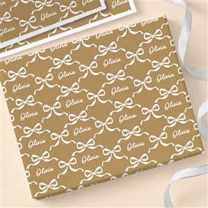 Christmas Bow Personalized Wrapping Paper Sheets - Set of 3 - 52873-S