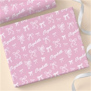 Darling Bow Personalized Wrapping Paper Roll - 6ft Roll - 52877