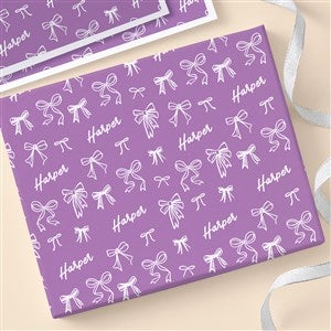 Darling Bow Personalized Wrapping Paper Sheets - Set of 3 - 52877-S