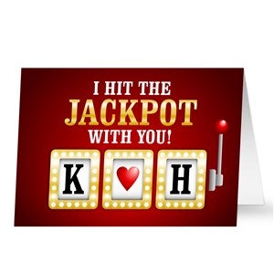 Hit the Jackpot Personalized Greeting Card - 52962