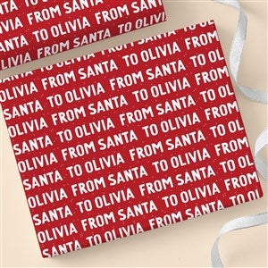 From Santa Personalized Wrapping Paper Roll - 6ft Roll - 52964