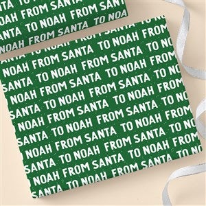 From Santa Personalized Wrapping Paper Roll - 18ft Roll - 52964-L