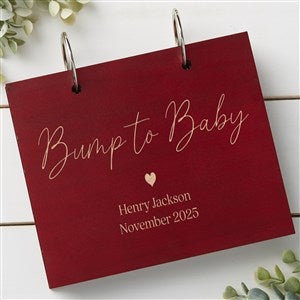 Mom To Be Personalized Wood Photo Album - Red Poplar - 52983-R