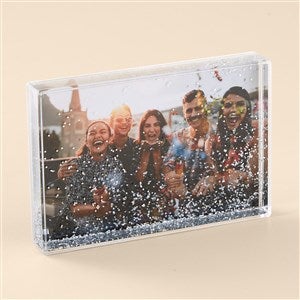 Cherished Memories Personalized Glitter Photo Block - Silver - 52991-S