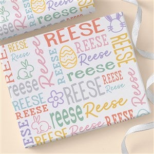 Easter Repeating Name Personalized Wrapping Paper Roll - 6ft Roll - 52998-R