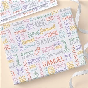 Easter Repeating Name Personalized Wrapping Paper Sheets - Set of 3 - 52998-S