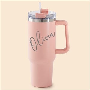 Your Name Personalized 40 oz Stainless Steel Tumbler - Peach - 53015-P