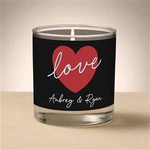 Romantic Date Night Personalized 8oz Glass Candle - 53063