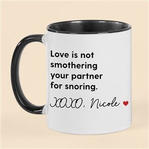 Snoring Beside Me Personalized Coffee Mug - Black - 53135-B