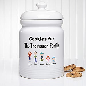 Our Family Characters Personalized Cookie Jar - 5317