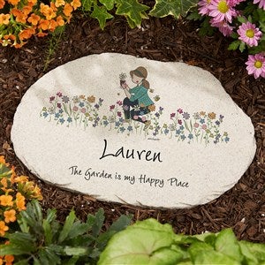 Garden philoSophies® Personalized Round Garden Stone - 7.5quot;  x 12quot; - 53237-L