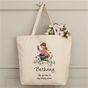 Garden philoSophies® Personalized Canvas Tote Bags- 20quot; x 15quot; - 53241-L