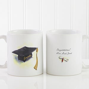 Graduation Cap  Diploma Personalized Ceramic Coffee Mug - 5389-S