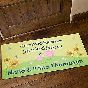 Grandchildren Spoiled Here Large Personalized Doormats - 5862-O