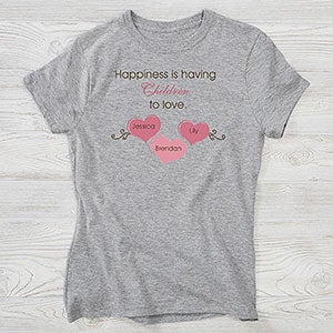 What Is Happiness? Personalized Hanes® Ladies Fitted Tee - 5920-FT