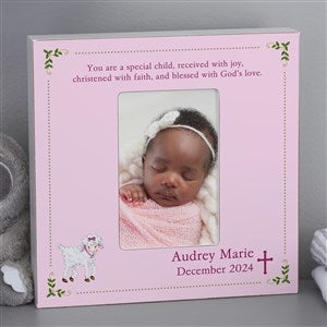 Christened With Faith Personalized 4x6 Box Frame - Vertical - 6110-BV
