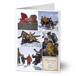 Personalized Photo Collage Digital Photo Christmas Cards - 6186-C